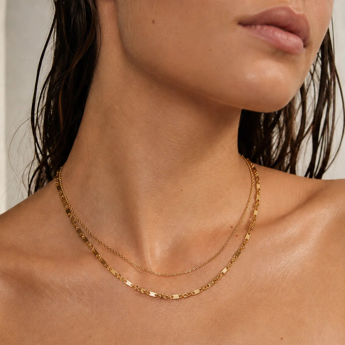 Dora Double Chain Necklace