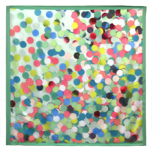 Multi Dot Print Silky Bandana Neck Scarf