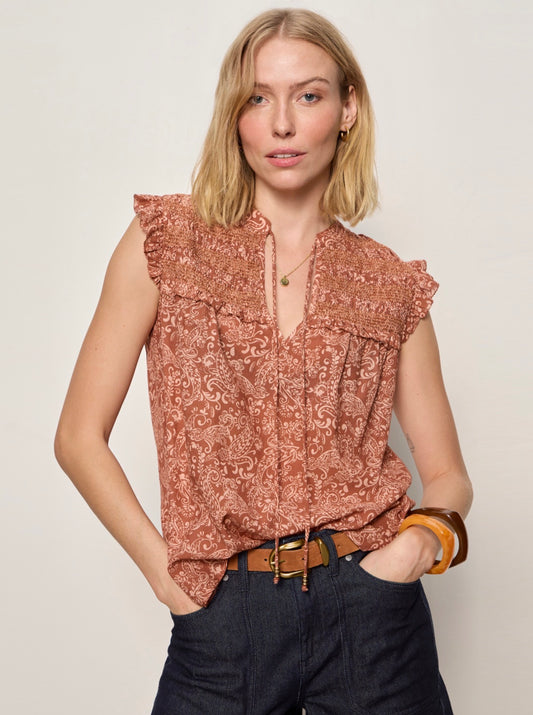 Free Feeling Smocked Blouse