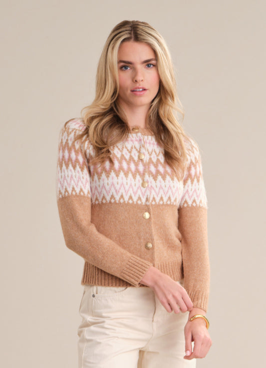 Paris Fairisle Button Front Cardigan