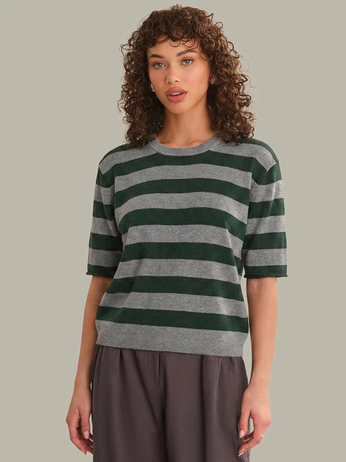 Striped Colette Crew Neck Boxy Tee