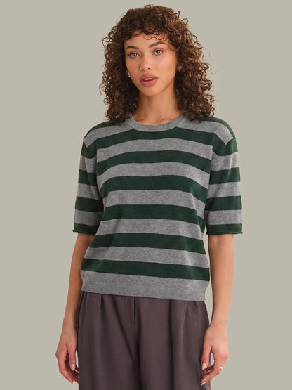 Striped Colette Crew Neck Boxy Tee