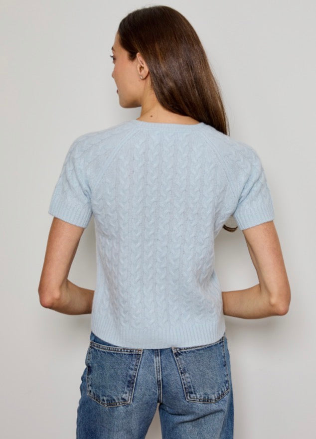Short Sleeve Cable Sweater