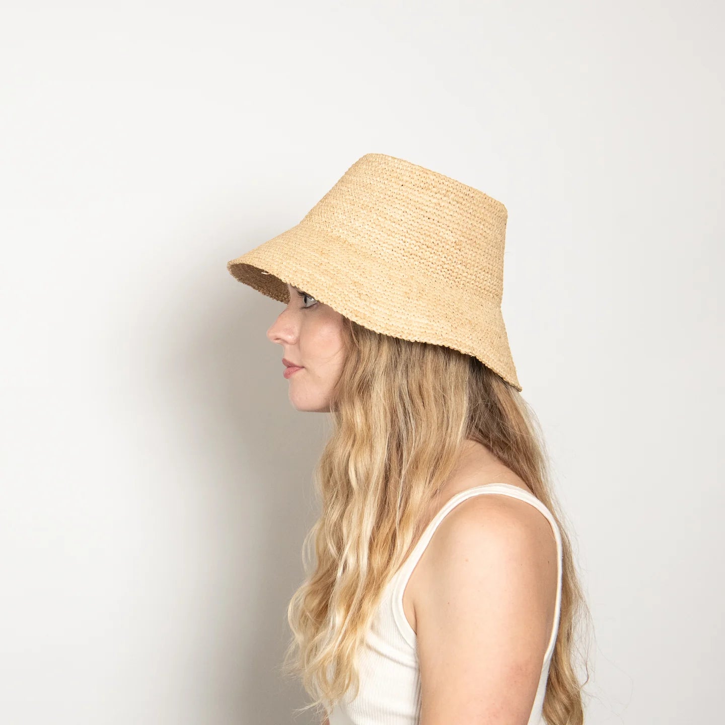 Tali Raffia Bucket Hat in Natural