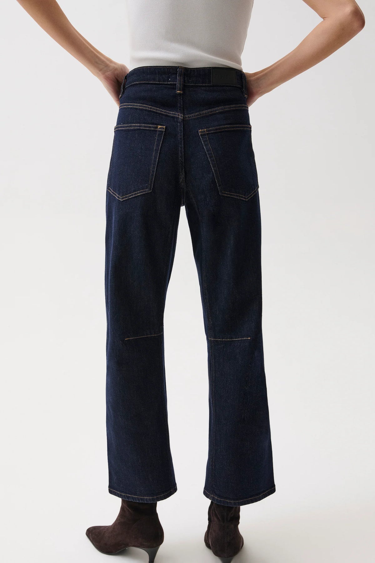 Beau Seamed Crescent Raw Jean