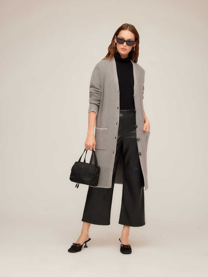 Faux Leather Cropped Pants