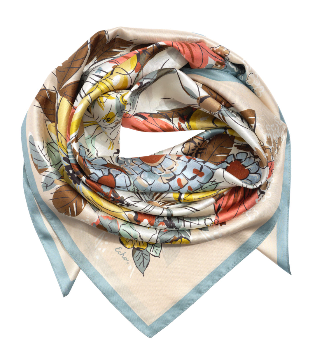 Floral Bouquet Silk Square