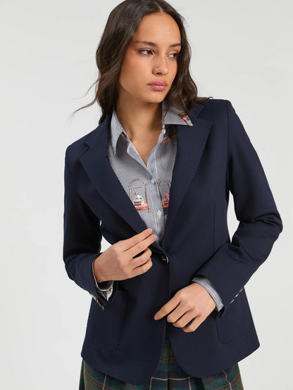 Navy Knit Jacket