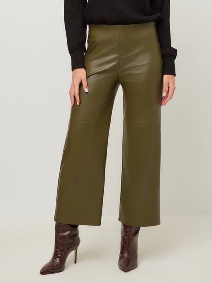 Faux Leather Cropped Pants