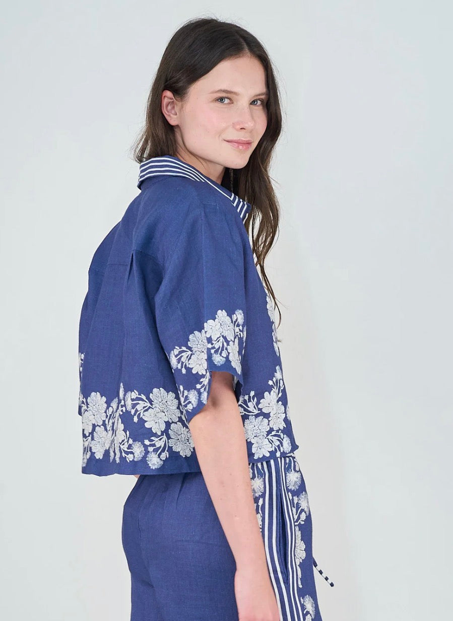 Shirt Wild Flower Blue