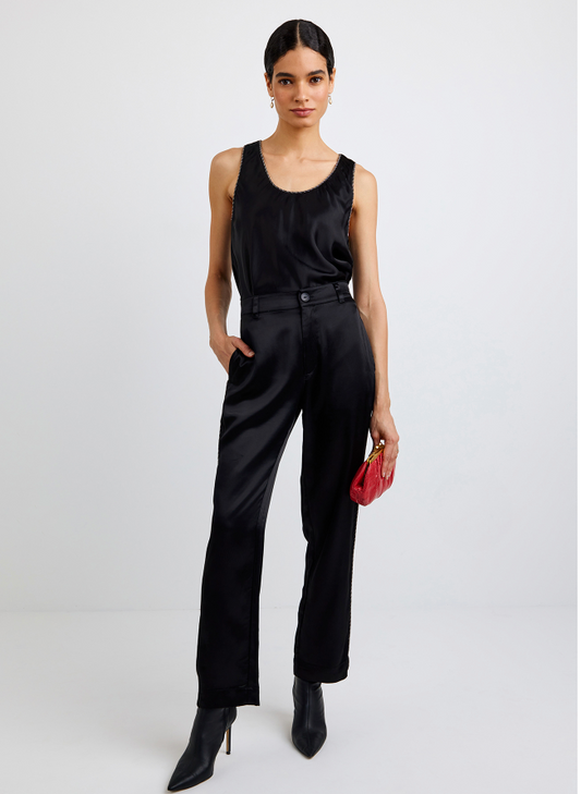 Trouser with Beaded Piping