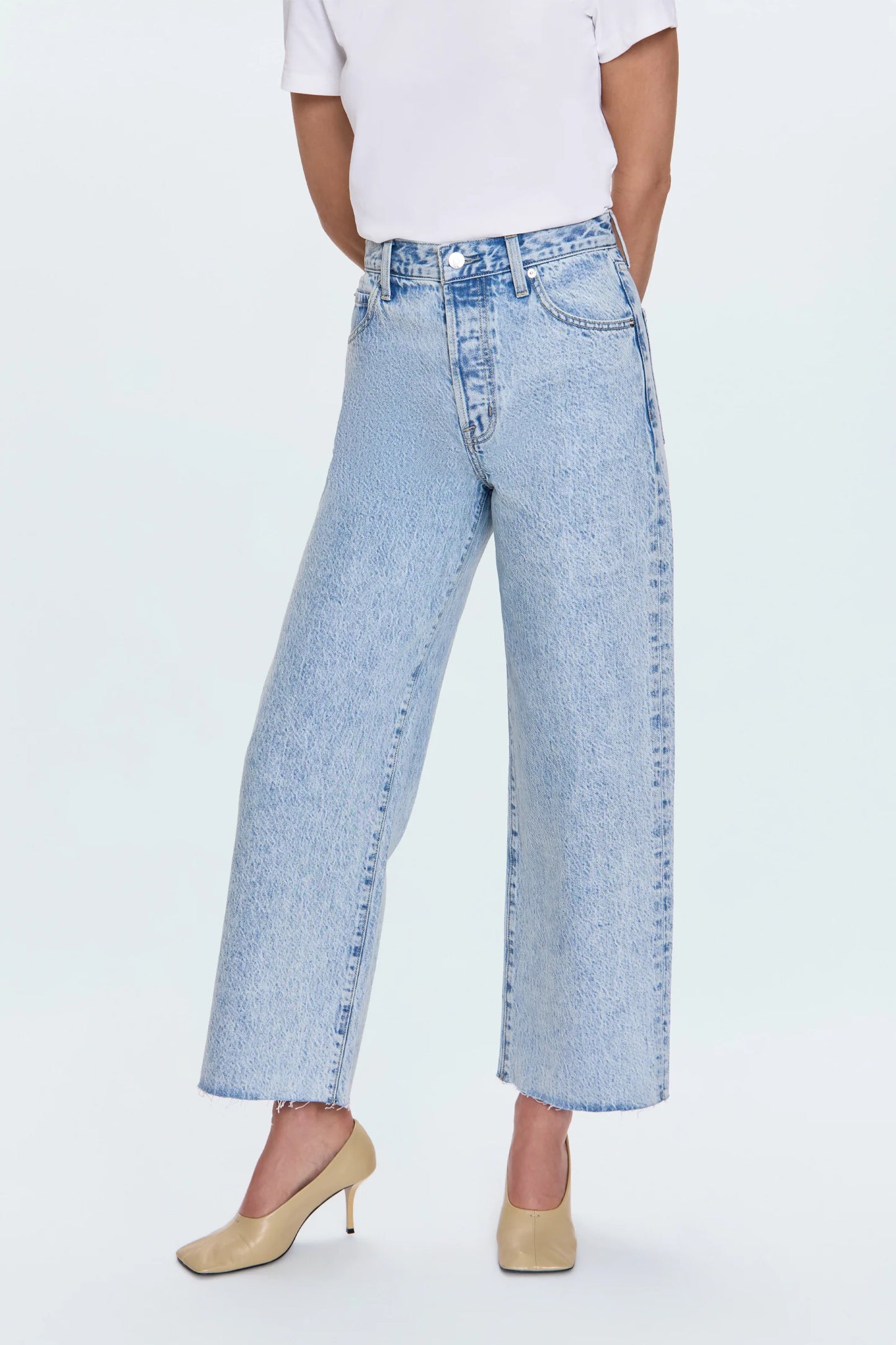 Tate High Rise Bowed Wide Leg