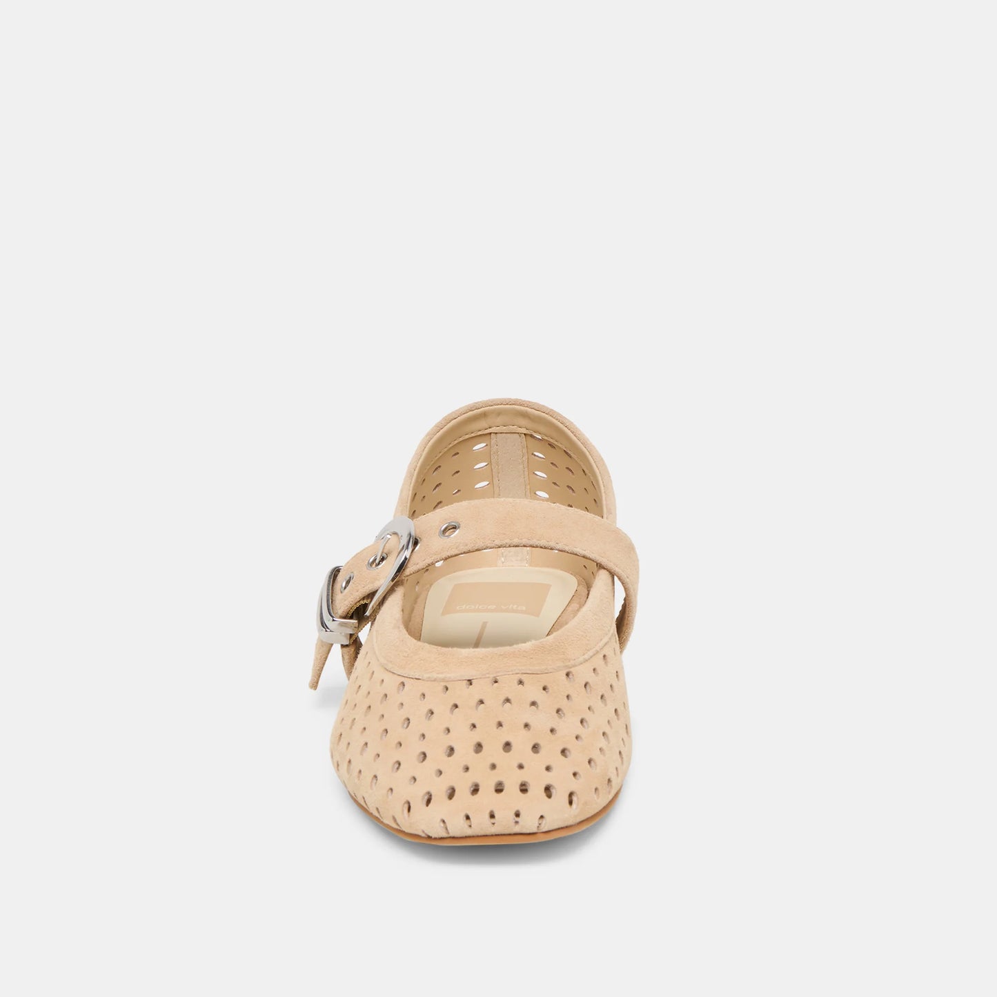 Mikel Perforated Suede Flat