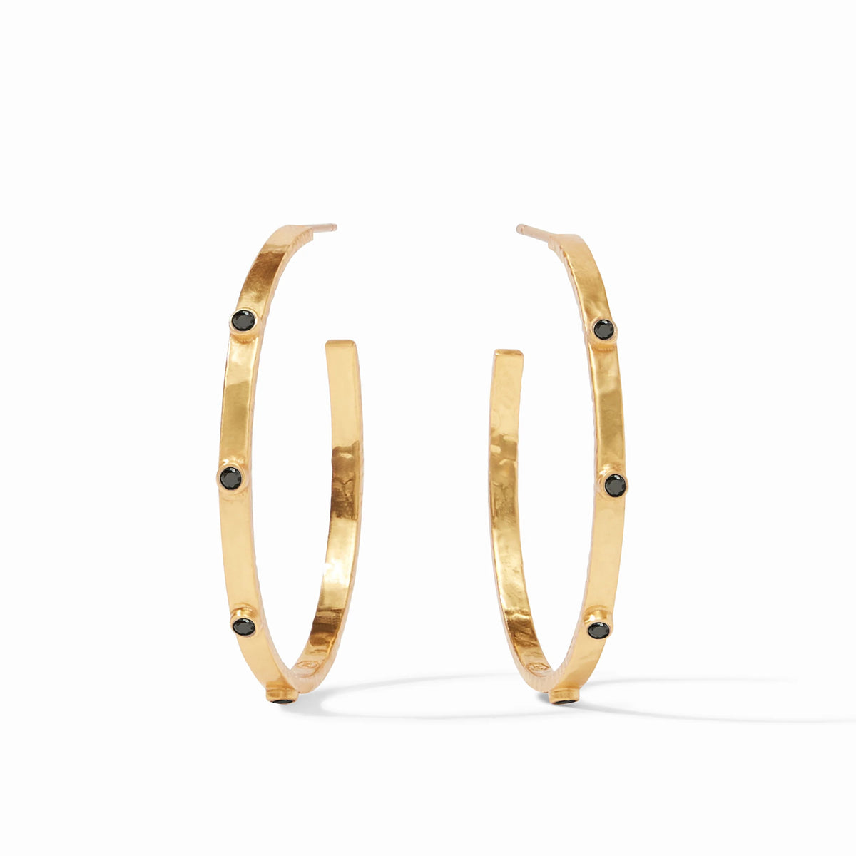 Crescent Stone Hoop