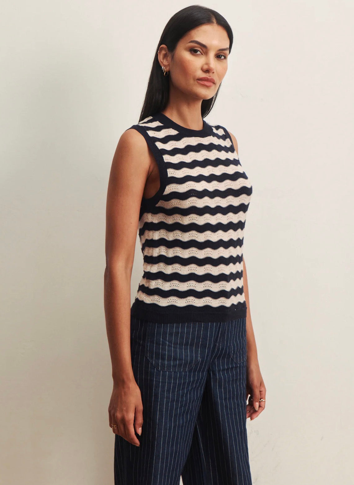 Everyday Chevron Knit Shell
