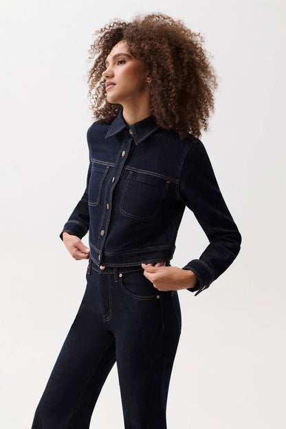 Leonie Cropped Denim Jacket