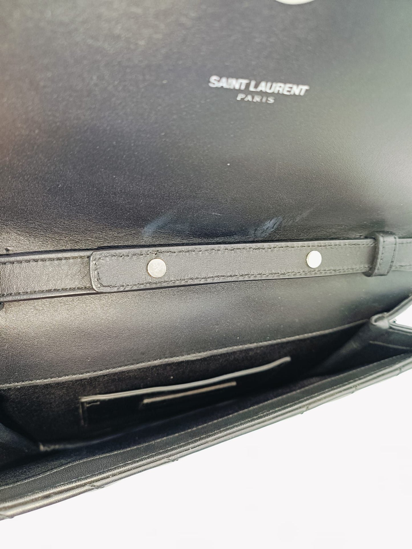 Yves Saint Laurent Shoulder Bag Black Leather