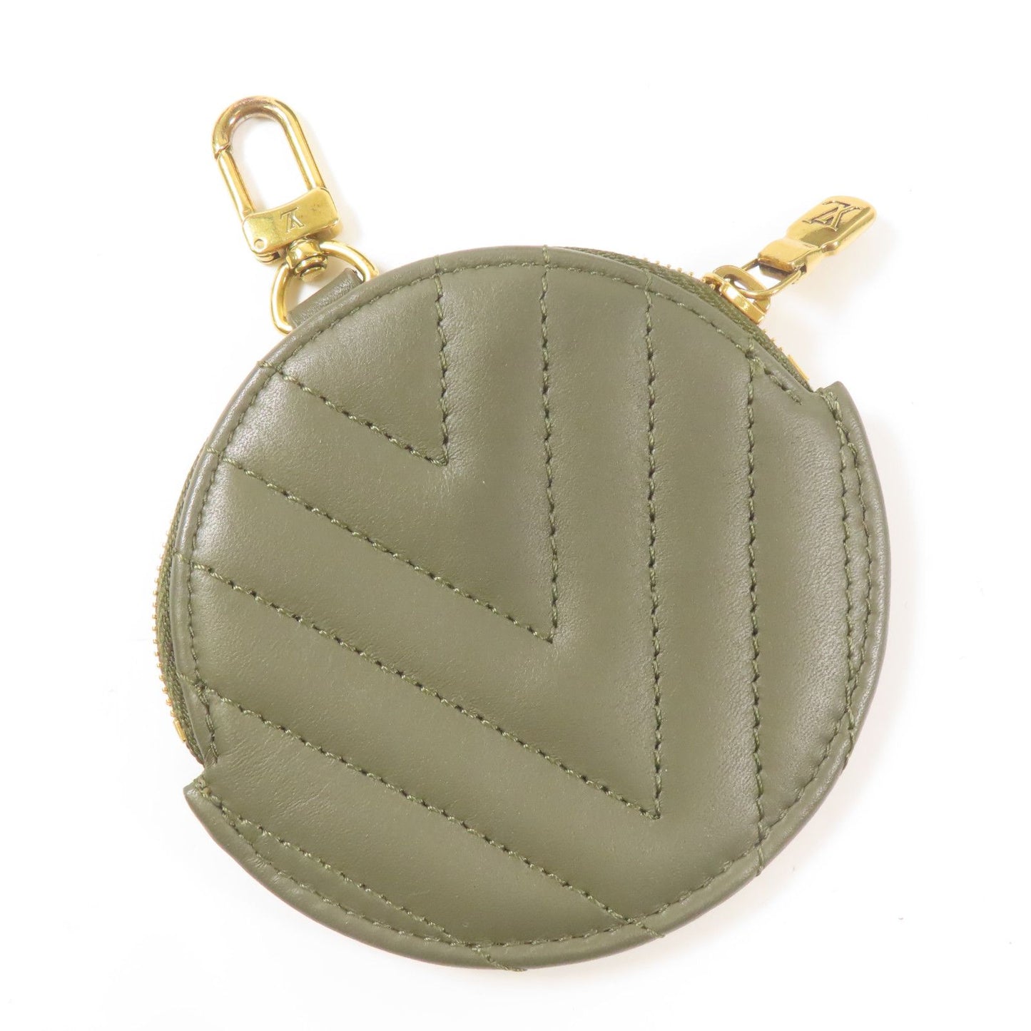 LV Cowhide Leather New Wave Multi Pochette Shoulder Green Khaki Two-Way