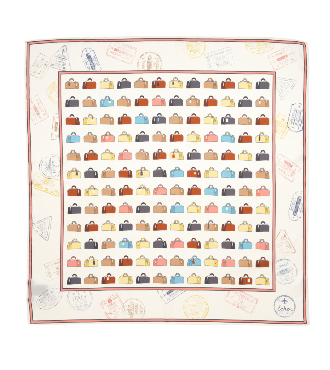 Vintage Luggage Silk Square