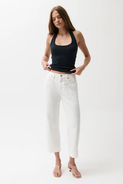 Kacey Mid Rise Cuffed Boyfriend Jean