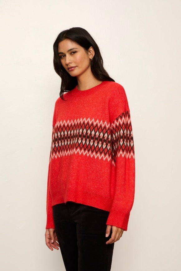 Argyle Crew Pullover