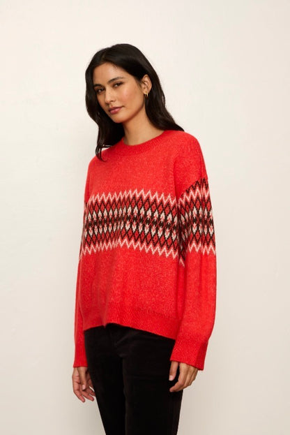 Argyle Crew Pullover