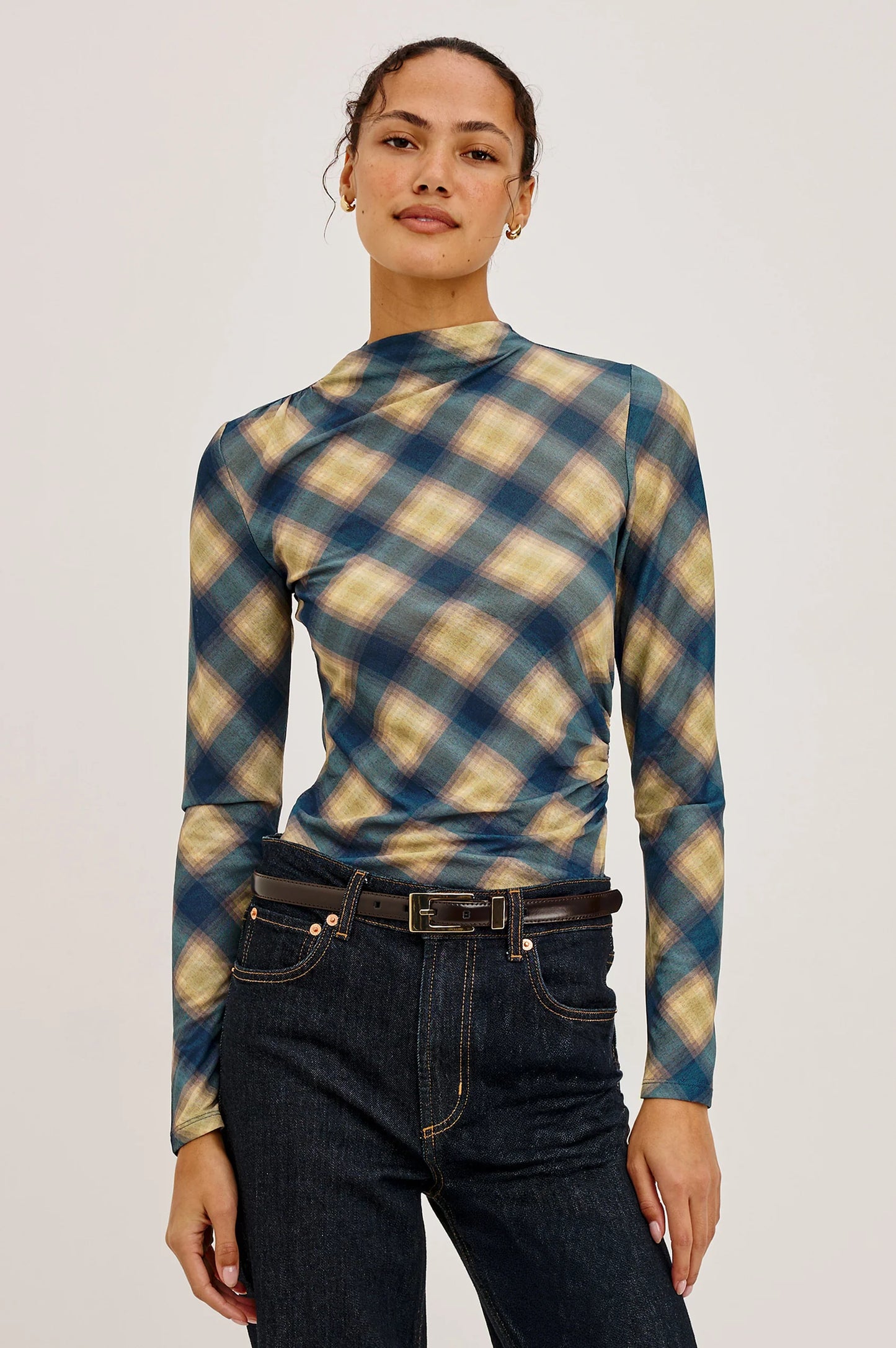 Joelle Plaid Top