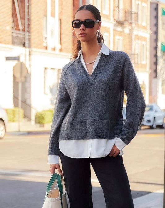 Carrie Mixed Media Sweater