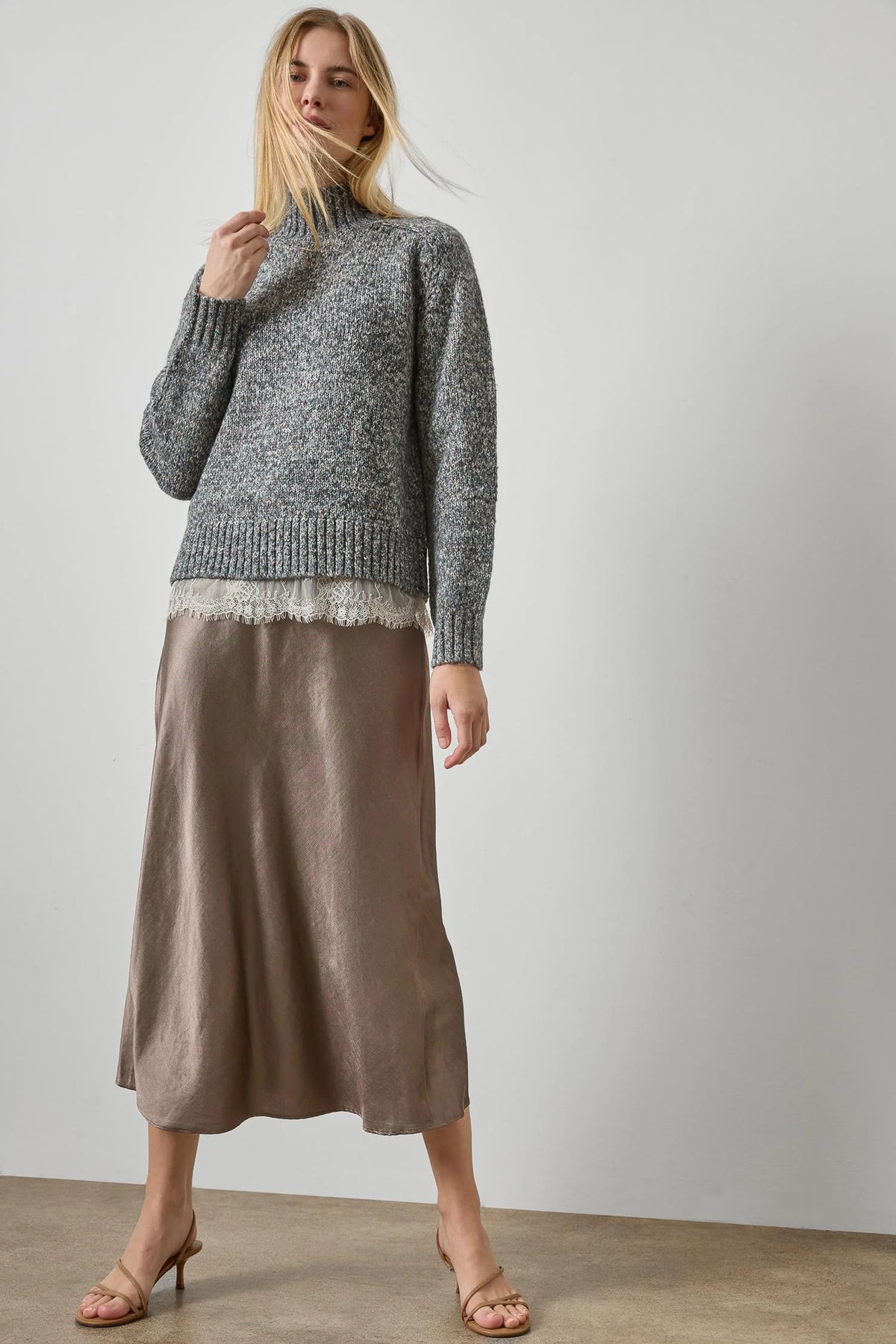 Lace Trim Pullover Sweater