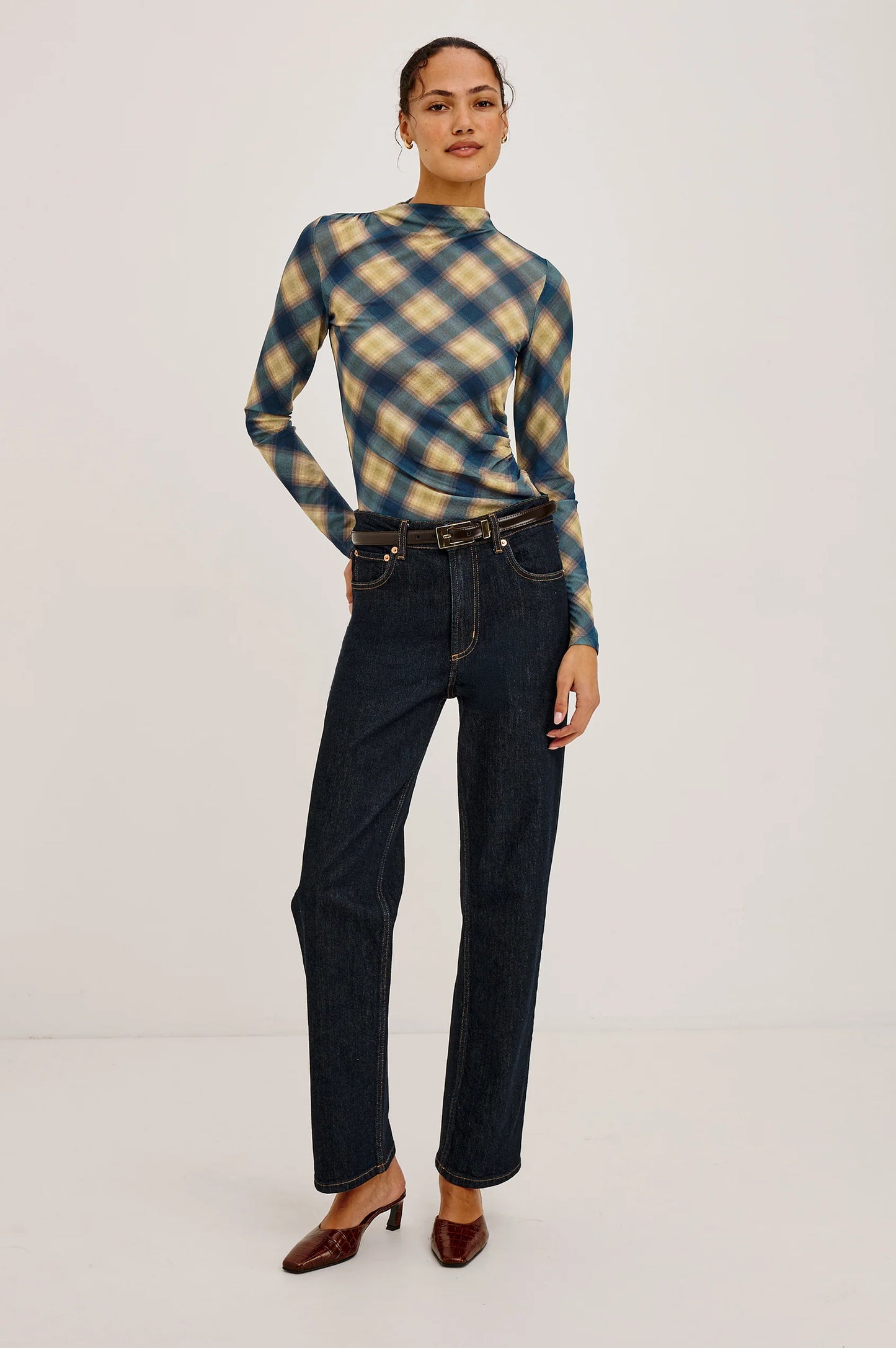 Joelle Plaid Top