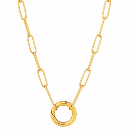 Margaret Paperclip Push Clasp Necklace