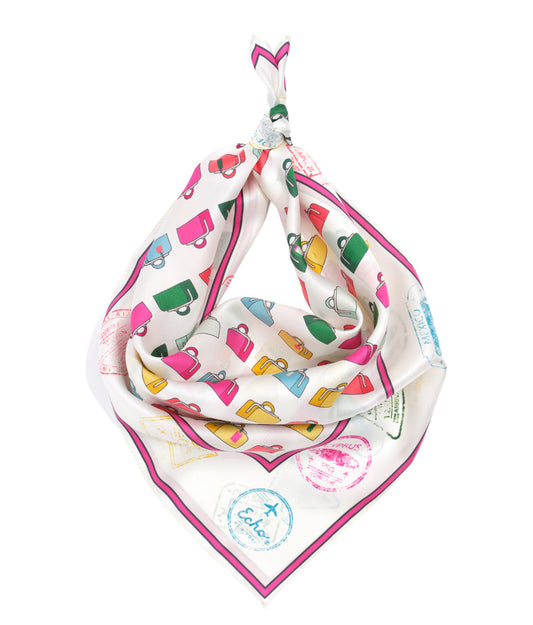 Vintage Luggage Silk Square