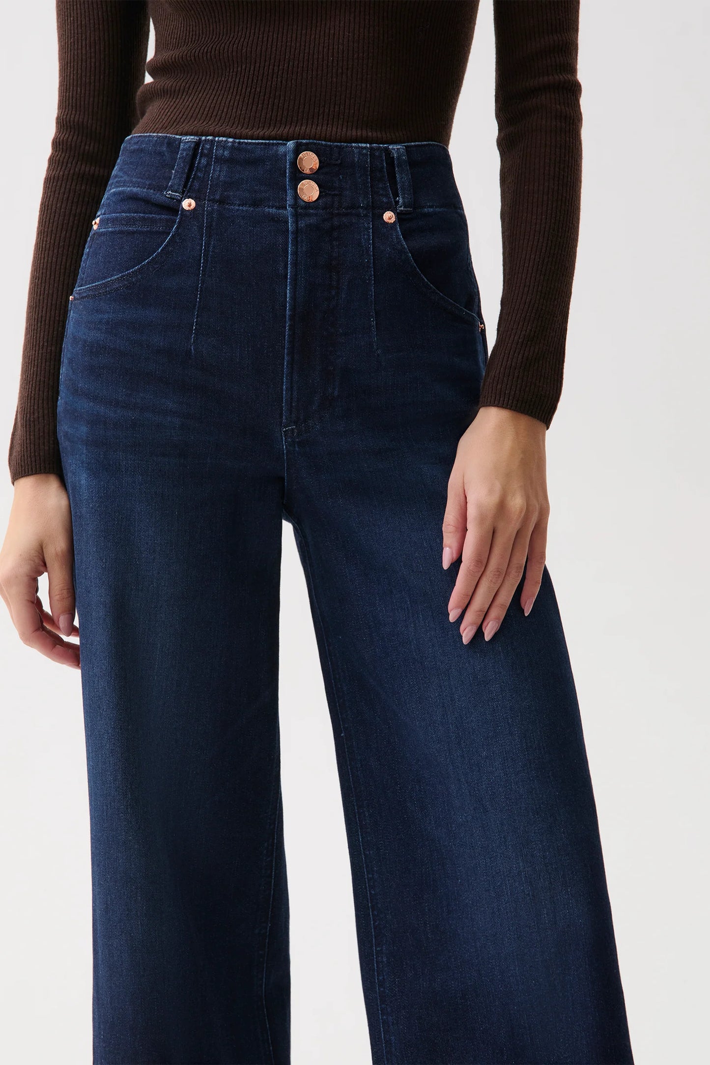 Lana Double Button High Ruse Ultra Wide Leg