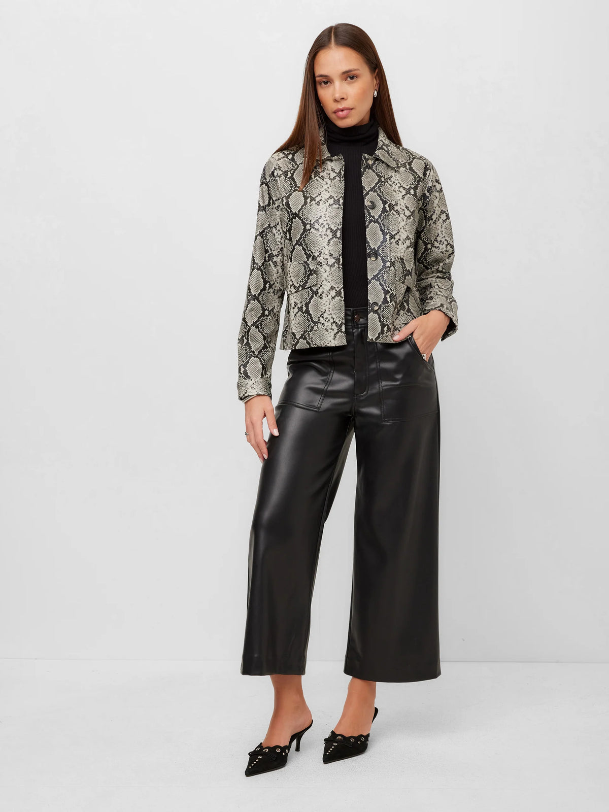 Rylee Cropped Leather Pants