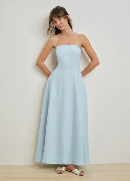 The Favorite Linen Aqua Dress
