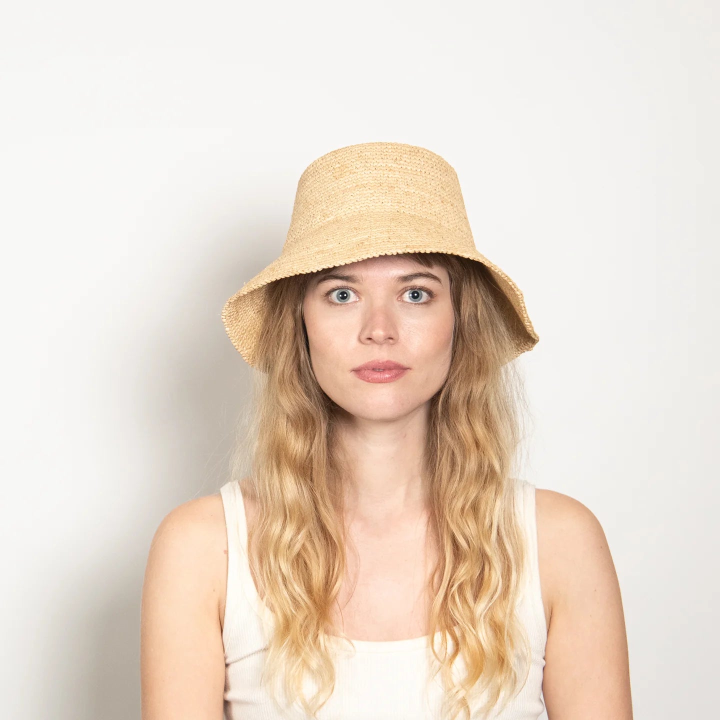 Tali Raffia Bucket Hat in Natural
