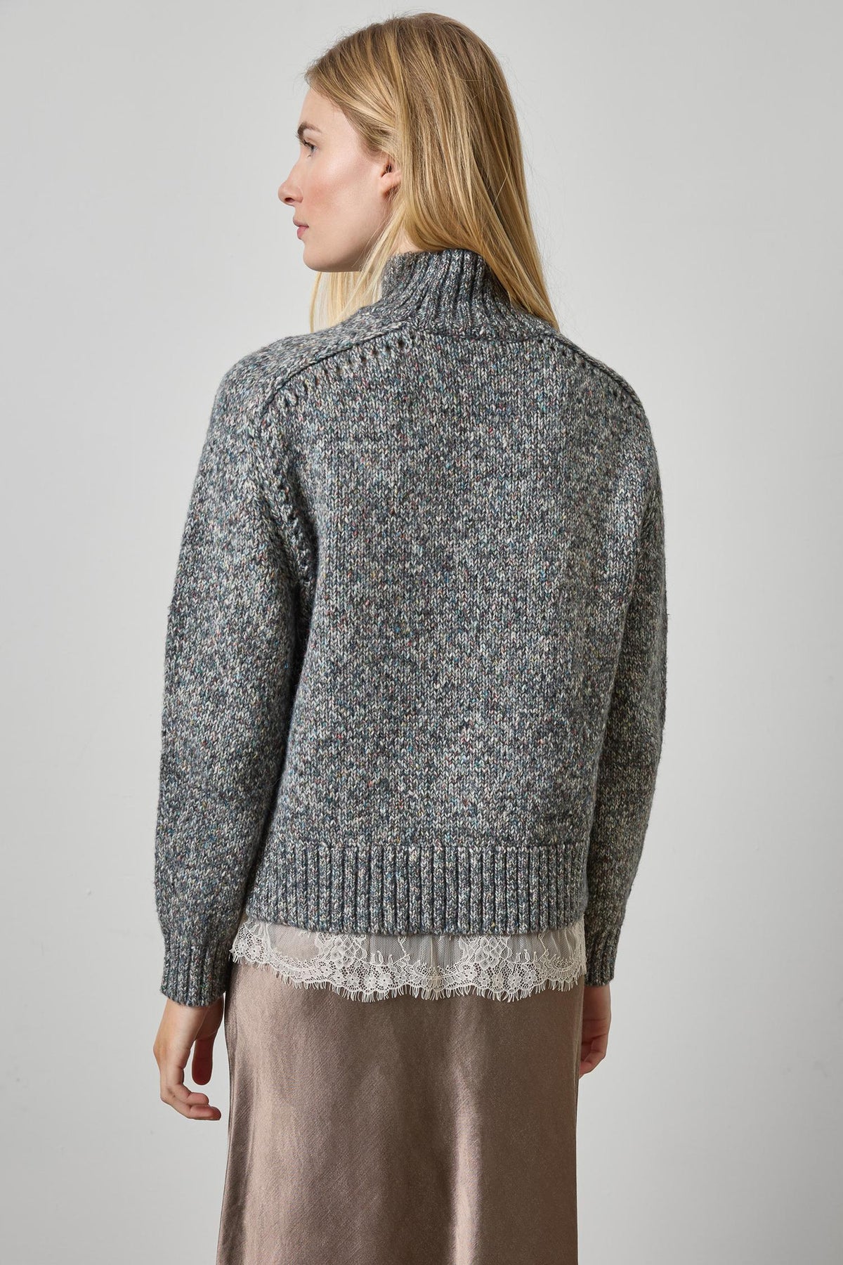 Lace Trim Pullover Sweater