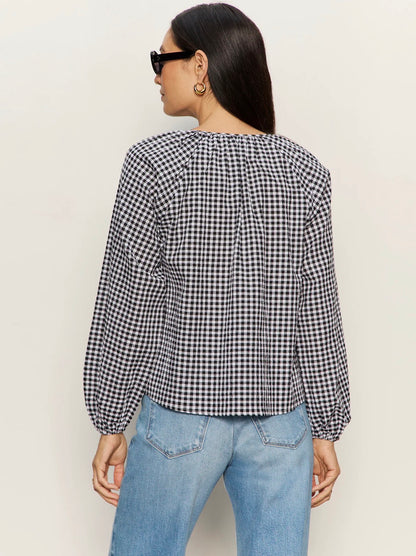Perfect Gingham Button Blouse