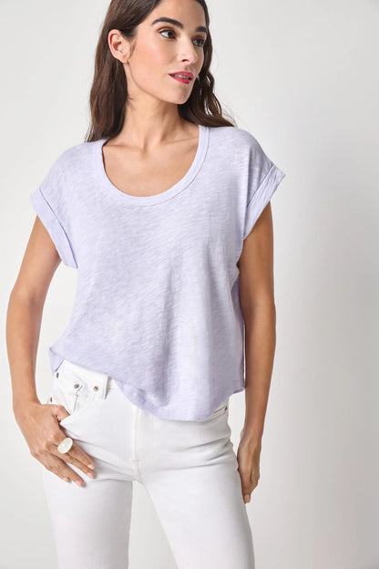 Cuff Sleeve Boxy Top