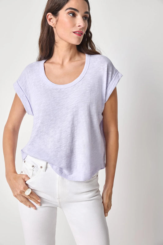 Cuff Sleeve Boxy Top