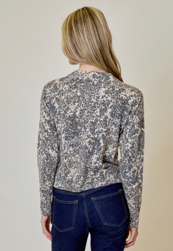Long Sleeve Animal Print Cardi