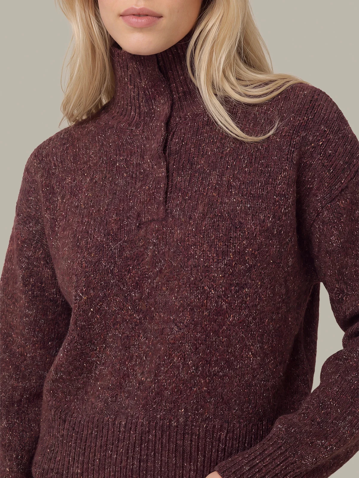Boxy Snap Front Henley