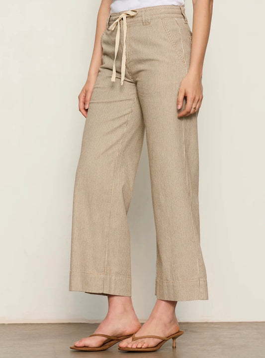 Lily Striped Cropped Pant