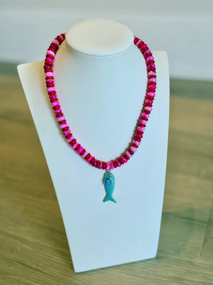 Striped Fish Necklace