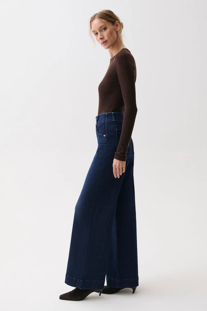 Lana Double Button High Ruse Ultra Wide Leg