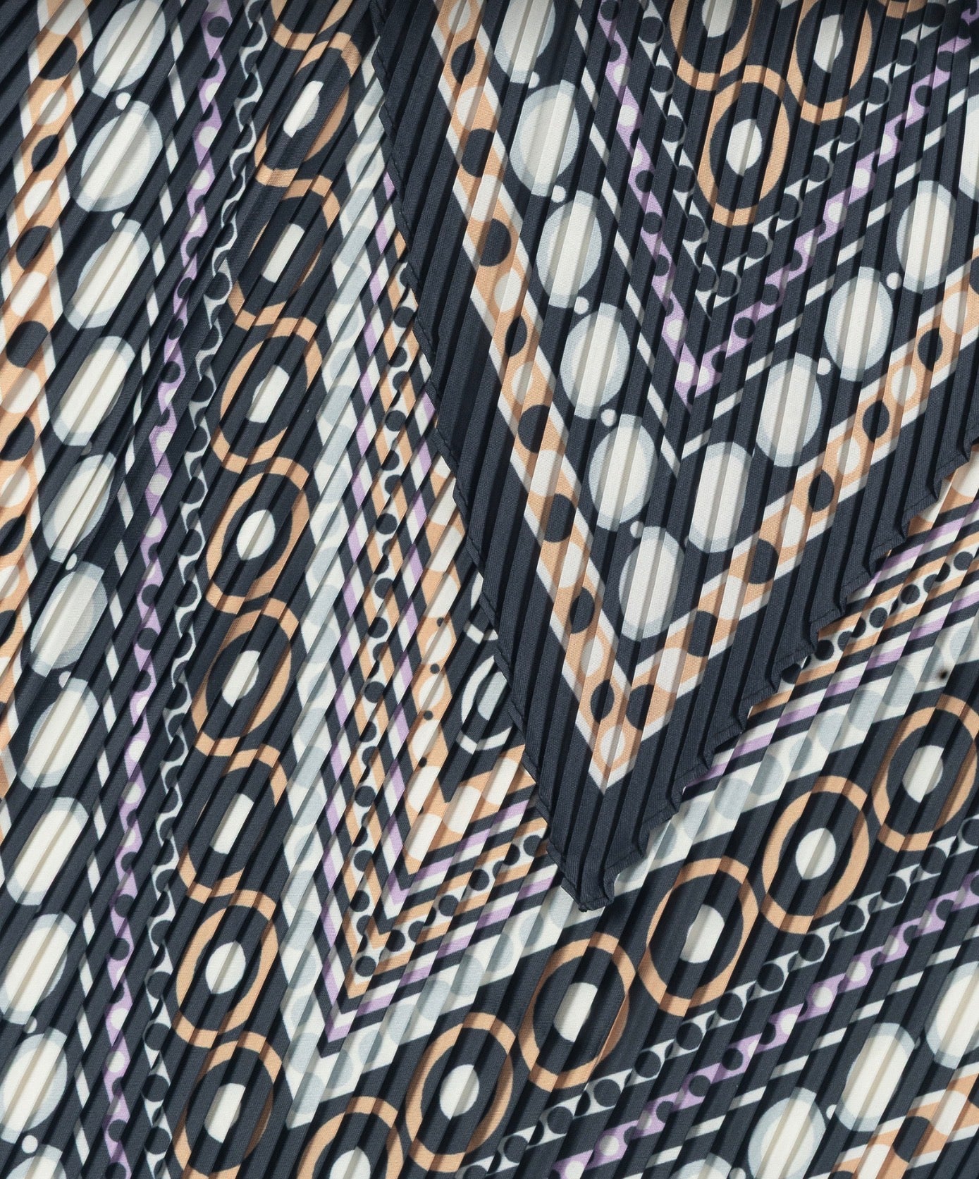 Dots on Dots Pleated Diamond Scarf
