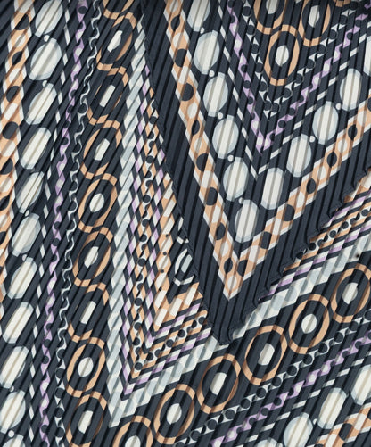 Dots on Dots Pleated Diamond Scarf