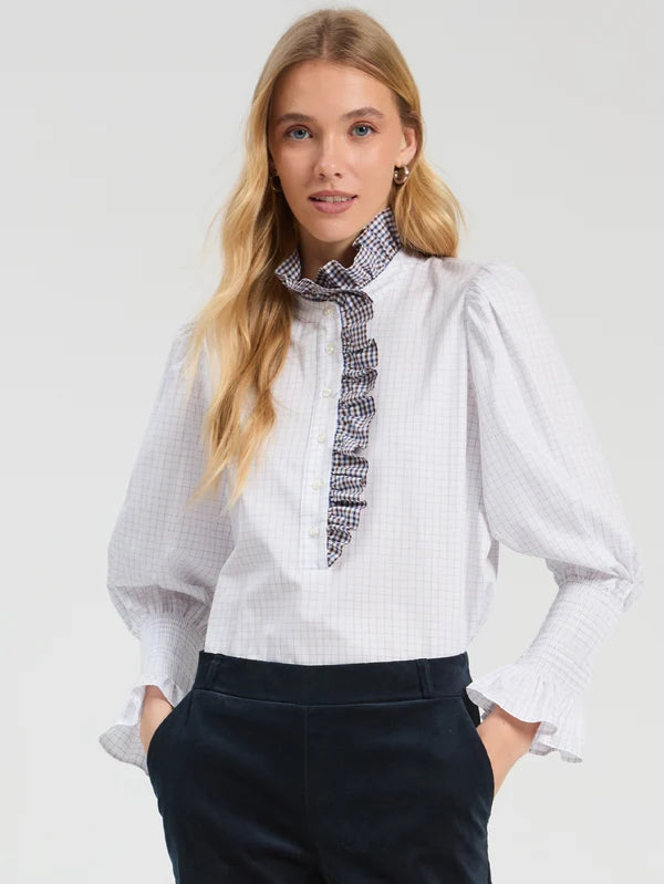 Mini Plaid Ruffle Shirt