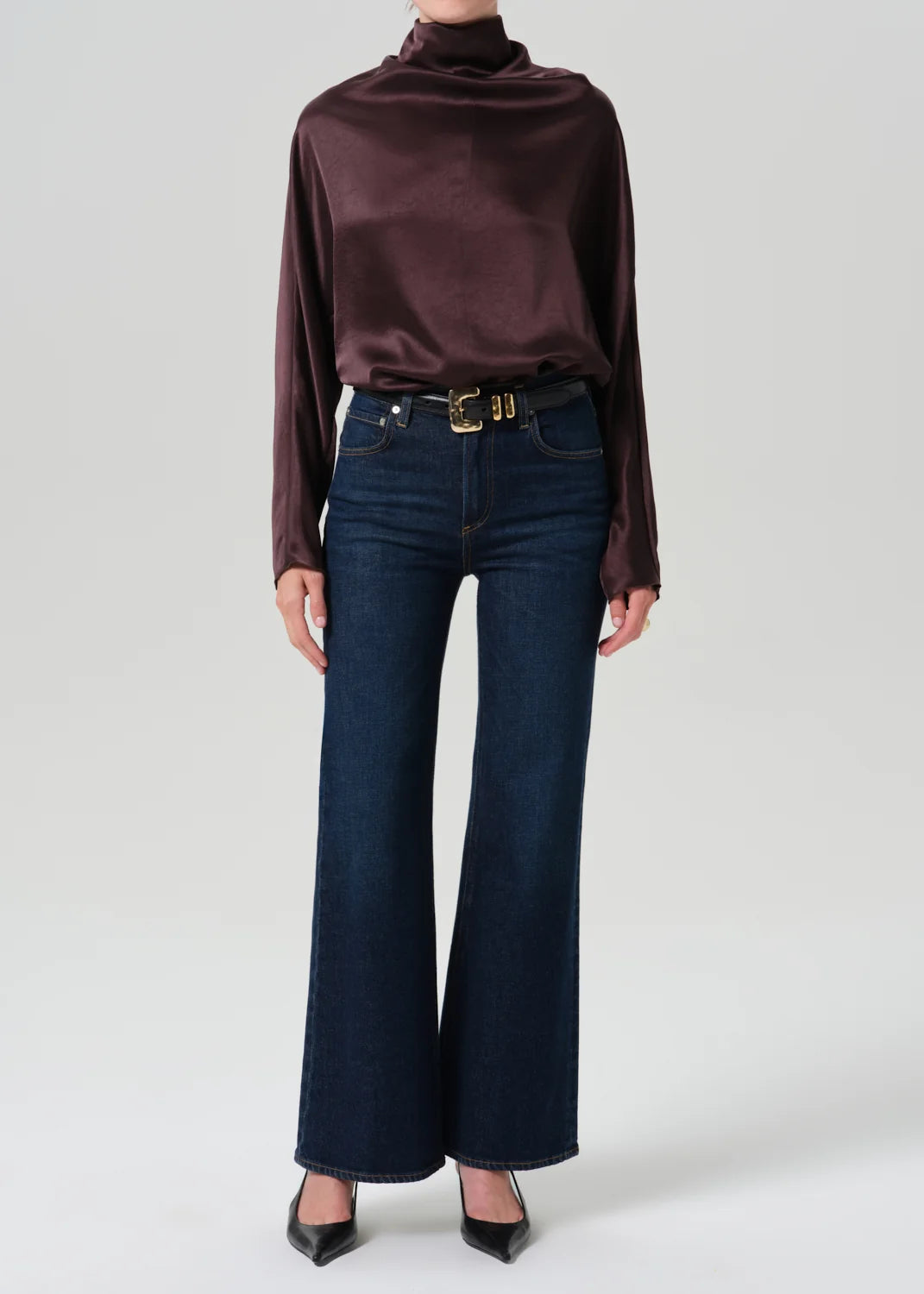 Kimberly 70s Flare in Dark Indigo