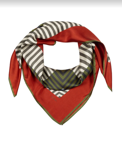 Concentric Stripes Silk Square